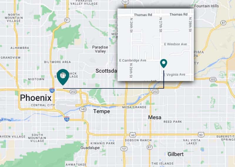 Life Insurance Agency map location near Giblert, AZ