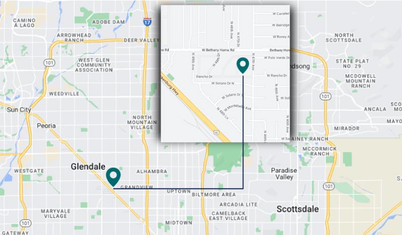 Find Our Life Insurance Agency's Location On The Map In Glendale, AZ